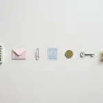 Seven pastel desk props in a row — a complete toolkit