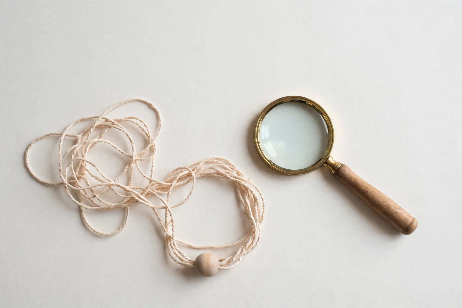 Magnifying glass and string loop — hidden cost multiplier