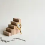 Wooden blocks and magnifying glass — n8n workflow blueprints