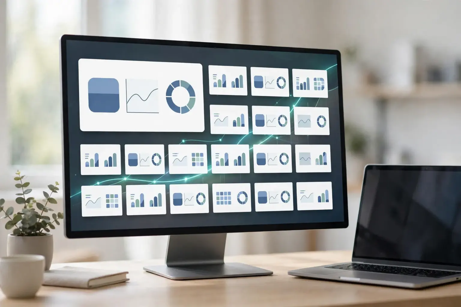 Programmatic SEO with AI: thousands of templated web pages generated from one grid on screens