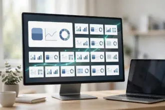 Programmatic SEO with AI: thousands of templated web pages generated from one grid on screens