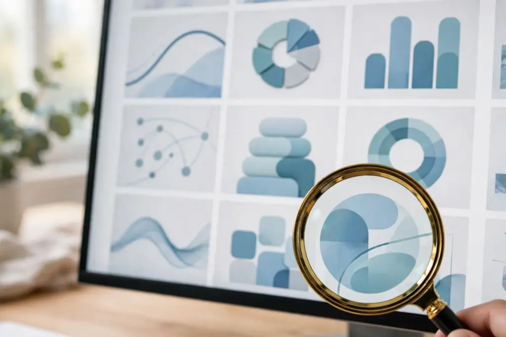 AI content production pipeline generating batches of templated pages on a monitor